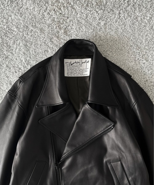 my beautiful landlet(マイビューティフルランドレット)の「my beautiful landlet Leather riders jacket(テーラードジャケット・メンズ・ブラック・1)」の3枚目の写真