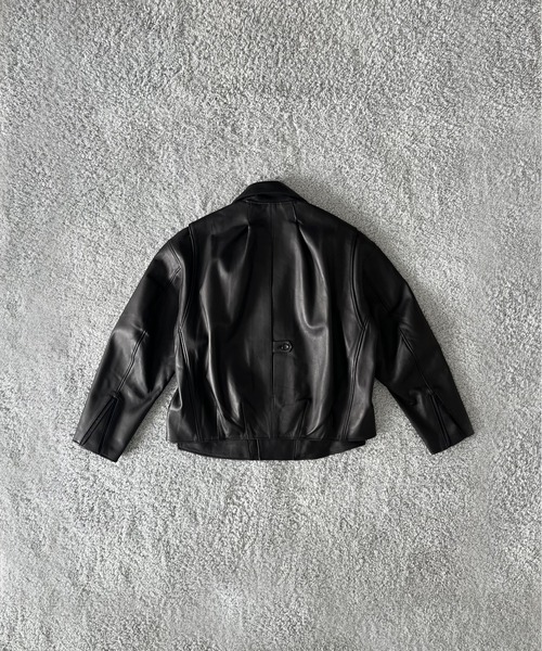 my beautiful landlet(マイビューティフルランドレット)の「my beautiful landlet Leather riders jacket(テーラードジャケット・メンズ・ブラック・1)」の2枚目の写真