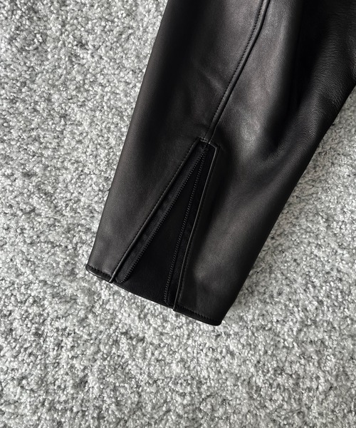 my beautiful landlet(マイビューティフルランドレット)の「my beautiful landlet Leather riders jacket(テーラードジャケット・メンズ・ブラック・1)」の6枚目の写真