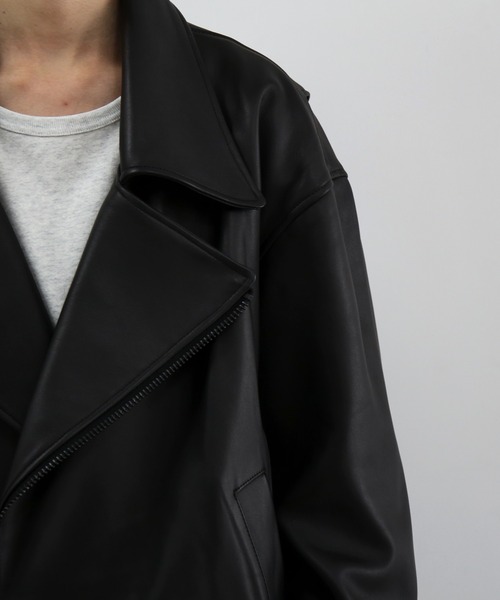 my beautiful landlet(マイビューティフルランドレット)の「my beautiful landlet Leather riders jacket(テーラードジャケット・メンズ・ブラック・1)」の7枚目の写真