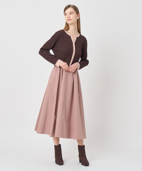 ANAYI（アナイ）の「ミニケーブルドッキング ワンピース（ワンピース・レディース・ブラウン系その他/ブラック系その他・36/38）」の2枚目の写真