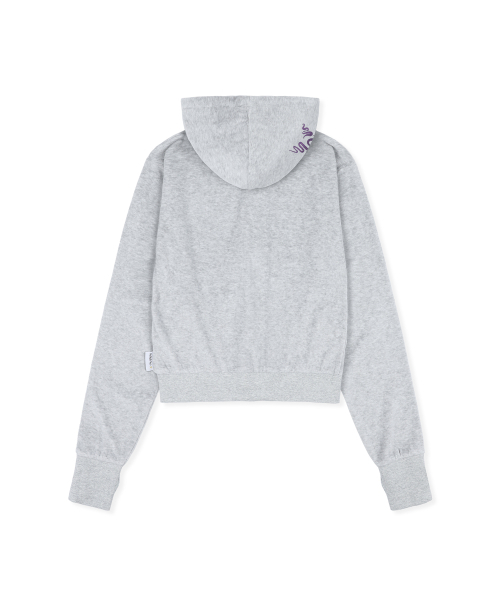 RuNaKi'Hu'(ルナキフ)の「WXJ037 ホワリ VELUA セミクロップド フード ジップアップ (メランジグレー)(パーカー・レディース・その他・1/2)」の5枚目の写真