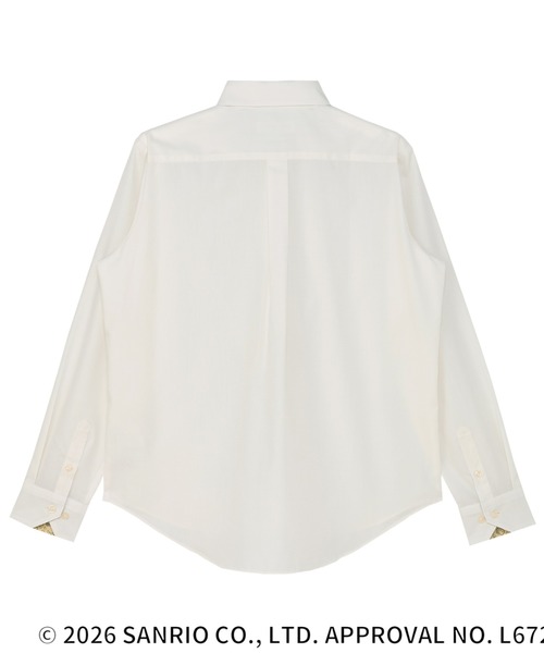 TOKYO SHIRTS(トウキョウシャツ)の「【サンリオキャラクターズ×TOKYO SHIRTS】 形態安定ノンアイロン ワイド 長袖ビジネスワイシャツ(ビジネスシャツ・レディース・イエロー・M/L/LL)」の2枚目の写真