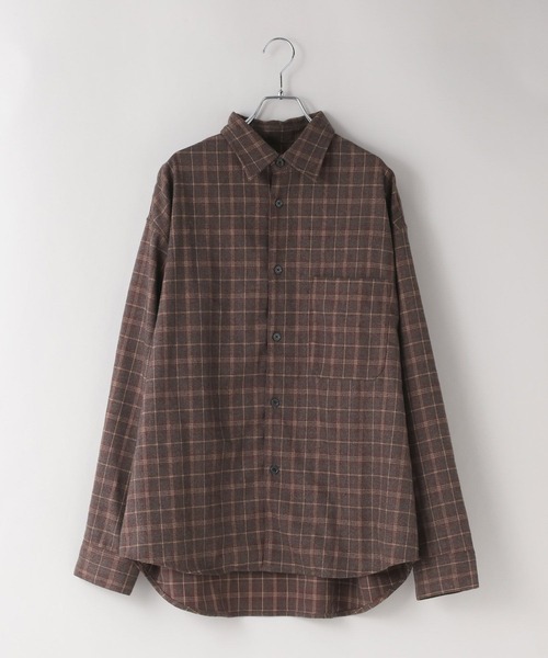 LOWRYS FARM(ローリーズファーム)の「【LFM(U)】TRブラッシュドチェックシャツ 1094292(シャツ/ブラウス・メンズ・ブラウン/グレー・MEDIUM/LARGE)」の2枚目の写真