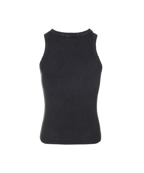 BLACK BLOND(ブラック ブロンド)の「8287 ロゴヴィンテージノースリーブTシャツ(チャコール)(Tシャツ/カットソー・レディース・その他・FREE)」の6枚目の写真