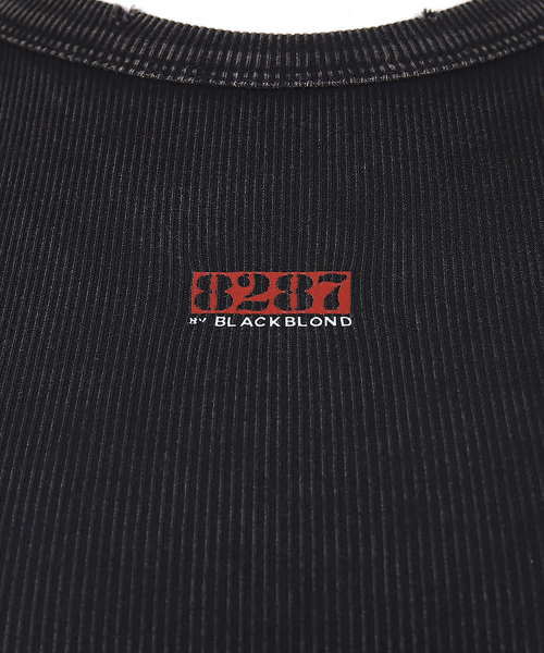 BLACK BLOND(ブラック ブロンド)の「8287 ロゴヴィンテージノースリーブTシャツ(チャコール)(Tシャツ/カットソー・レディース・その他・FREE)」の5枚目の写真