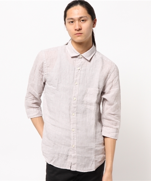 Right On ライトオン の Back Number 無地リネンシャツ シャツ ブラウス Wear
