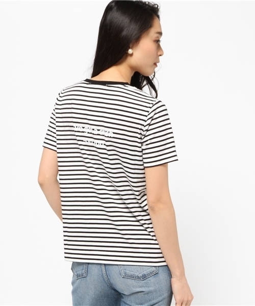 VENCEEXCHANGE（ヴァンスエクスチェンジ）の「バックプリント VネックTシャツ（Tシャツ/カットソー・レディース・オフホワイト/グレー/コーラル/ダークオリーブ・MEDIUM）」の16枚目の写真