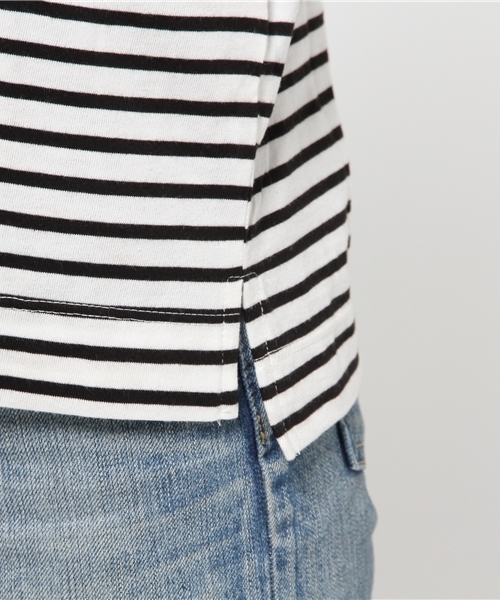 VENCEEXCHANGE（ヴァンスエクスチェンジ）の「バックプリント VネックTシャツ（Tシャツ/カットソー・レディース・オフホワイト/グレー/コーラル/ダークオリーブ・MEDIUM）」の10枚目の写真