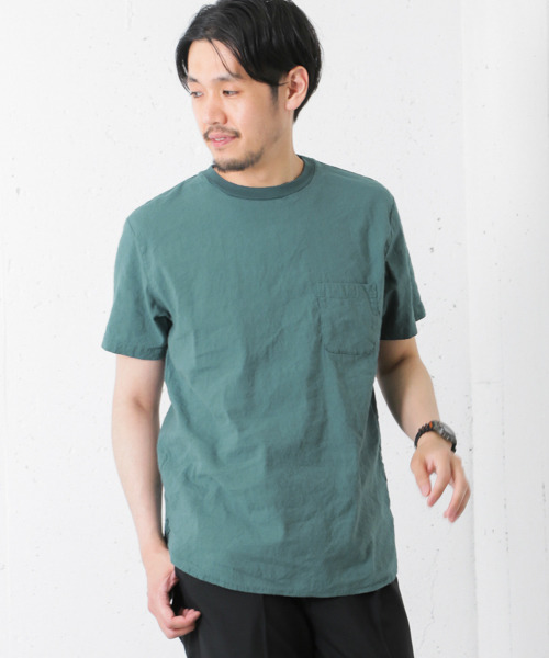 URBAN RESEARCH DOORS MENS（アーバンリサーチ ドアーズ メンズ）の「DOORS ストレッチリネン布帛Tee（シャツ/ブラウス・メンズ・アイボリー/オレンジ/ブルー系その他/ネイビー・40/38）」の3枚目の写真