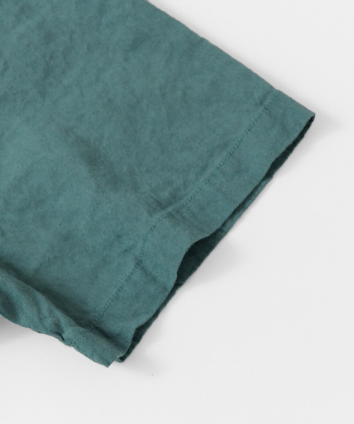 URBAN RESEARCH DOORS MENS（アーバンリサーチ ドアーズ メンズ）の「DOORS ストレッチリネン布帛Tee（シャツ/ブラウス・メンズ・アイボリー/オレンジ/ブルー系その他/ネイビー・40/38）」の12枚目の写真