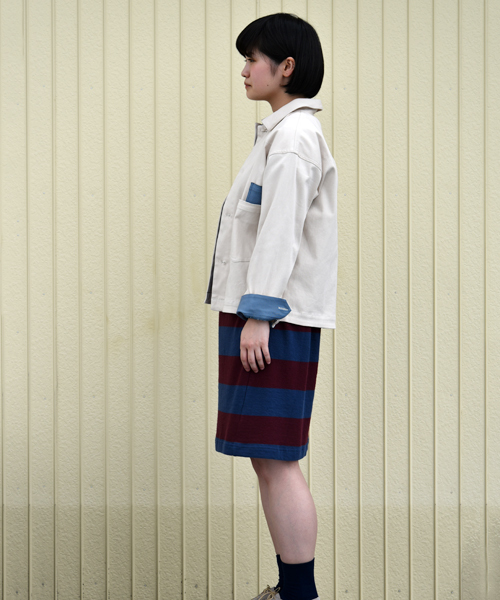 POU DOU DOU（プードゥドゥ）の「パッチポケット付きGジャン（その他アウター・レディース・アイボリー/グリーン/インディゴブルー/イエロー・3）」の6枚目の写真