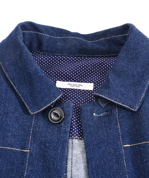 POU DOU DOU（プードゥドゥ）の「パッチポケット付きGジャン（その他アウター・レディース・アイボリー/グリーン/インディゴブルー/イエロー・3）」の8枚目の写真