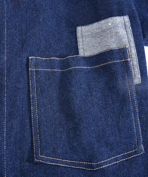 POU DOU DOU（プードゥドゥ）の「パッチポケット付きGジャン（その他アウター・レディース・アイボリー/グリーン/インディゴブルー/イエロー・3）」の9枚目の写真