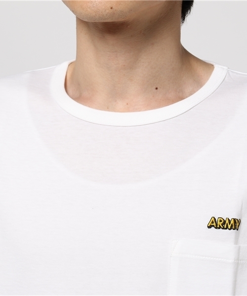 DELUXE(デラックス)の「DELUXE デラックス 別注 半袖 Tシャツ ARMY TEE(Tシャツ/カットソー・メンズ・ホワイト/オリーブ・L/M)」の8枚目の写真