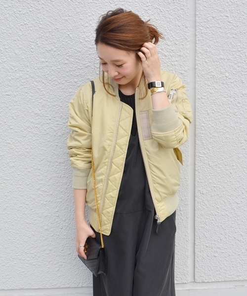 KIFFE(キッフェ)の「KIFFE:MA-1(MA-1・レディース・ベージュ/ブラック・ONE SIZE)」の14枚目の写真