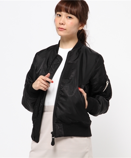 KIFFE(キッフェ)の「KIFFE:MA-1(MA-1・レディース・ベージュ/ブラック・ONE SIZE)」の15枚目の写真