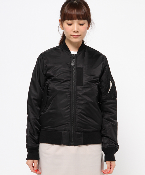 KIFFE(キッフェ)の「KIFFE:MA-1(MA-1・レディース・ベージュ/ブラック・ONE SIZE)」の3枚目の写真