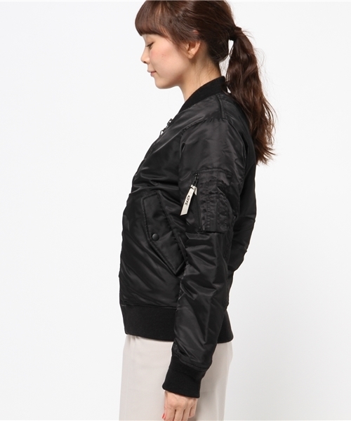 KIFFE(キッフェ)の「KIFFE:MA-1(MA-1・レディース・ベージュ/ブラック・ONE SIZE)」の8枚目の写真