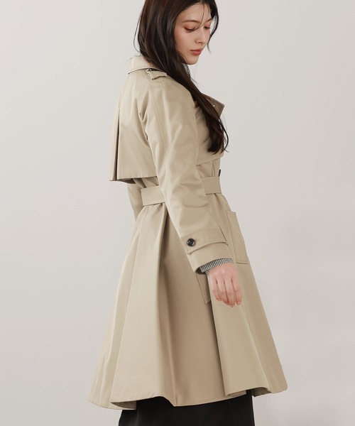 Filomo(フィローモ)の「フレアトレンチコート(トレンチコート・レディース・キャメル/ブラック/ベージュ/ネイビー・11号/13号/7号/9号)」の7枚目の写真