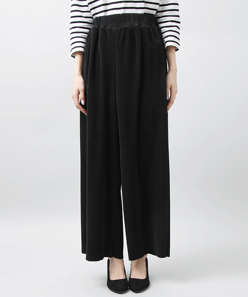 WEGO（ウィゴー）の「WEGO/サテンプリーツワイドパンツ（その他パンツ・レディース・ブラック/サックスブルー/アイボリー/ライトピンク・FREE）」の17枚目の写真
