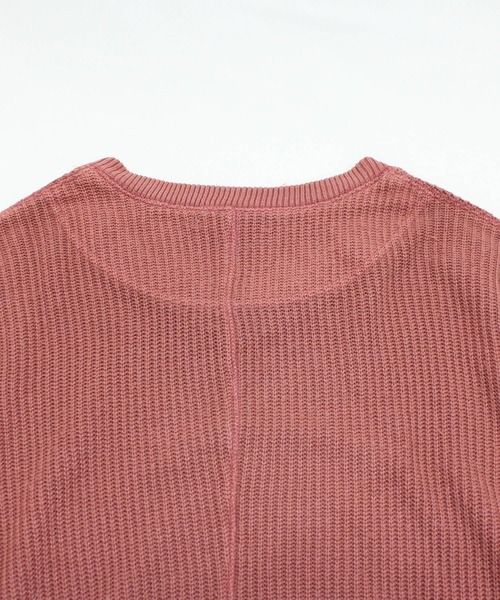 Audition(オーディション)の「M0541 ピグメントVネックプルオーバー(Tシャツ/カットソー・レディース・バーガンディー/オリーブ/チャコール・MEDIUM)」の5枚目の写真