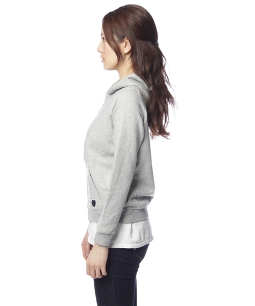 MILKFED.(ミルクフェド)の「ZIP UP HOODY 80SFONT(パーカー・レディース・ブラック/アッシュグレー/ピンク・X-SMALL/SMALL)」の4枚目の写真