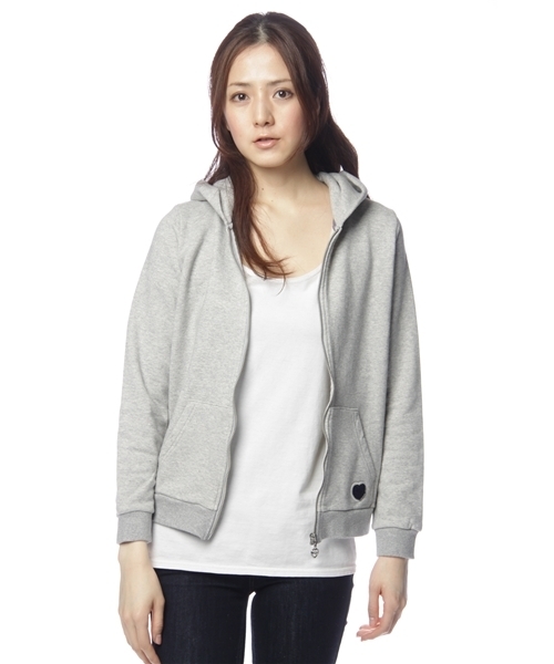 MILKFED.(ミルクフェド)の「ZIP UP HOODY 80SFONT(パーカー・レディース・ブラック/アッシュグレー/ピンク・X-SMALL/SMALL)」の6枚目の写真
