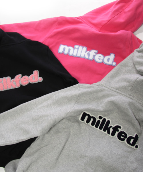 MILKFED.(ミルクフェド)の「ZIP UP HOODY 80SFONT(パーカー・レディース・ブラック/アッシュグレー/ピンク・X-SMALL/SMALL)」の10枚目の写真