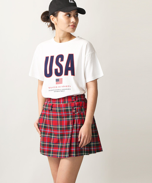 WEGO（ウィゴー）の「WEGO/フラップベルトプリーツスカパン（スカート・レディース・ブラック/レッド系その他/イエロー系その他/グリーン系その他/インディゴブルー・FREE）」の5枚目の写真