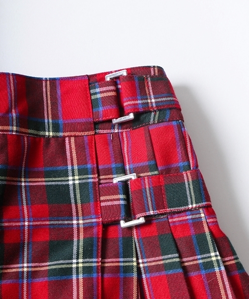 WEGO（ウィゴー）の「WEGO/フラップベルトプリーツスカパン（スカート・レディース・ブラック/レッド系その他/イエロー系その他/グリーン系その他/インディゴブルー・FREE）」の8枚目の写真