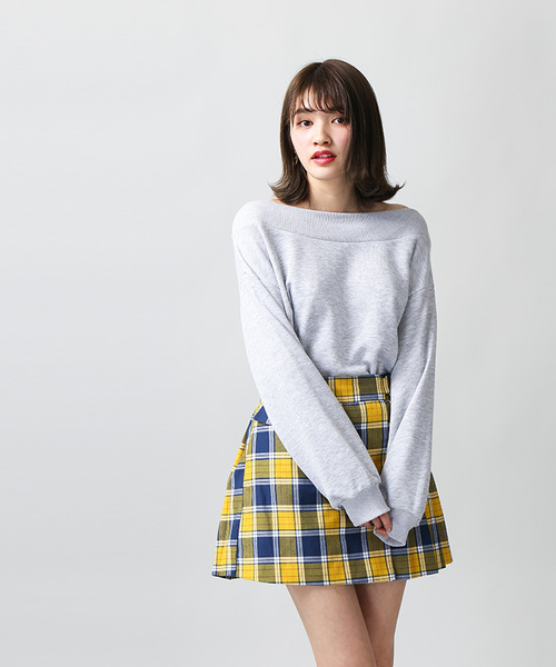 WEGO（ウィゴー）の「WEGO/フラップベルトプリーツスカパン（スカート・レディース・ブラック/レッド系その他/イエロー系その他/グリーン系その他/インディゴブルー・FREE）」の14枚目の写真