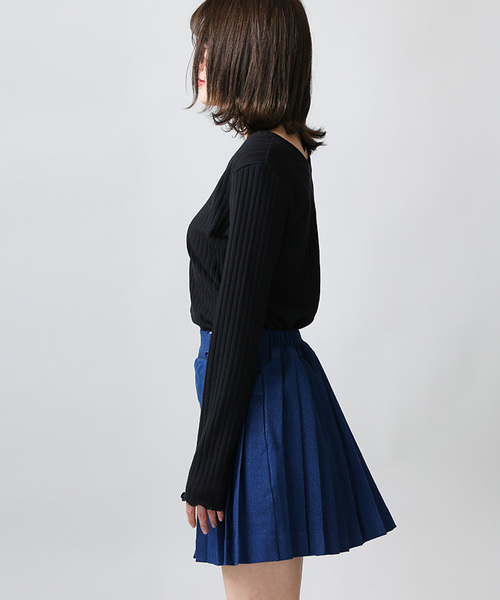 WEGO（ウィゴー）の「WEGO/フラップベルトプリーツスカパン（スカート・レディース・ブラック/レッド系その他/イエロー系その他/グリーン系その他/インディゴブルー・FREE）」の19枚目の写真