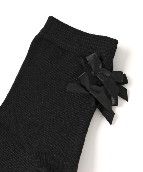 WEGO（ウィゴー）の「WEGO/バックリボンソックス（ソックス/靴下・レディース・ホワイト/ブラック・FREE）」の5枚目の写真