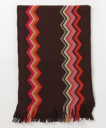 ウール　ラッセルアーガイル調マフラー