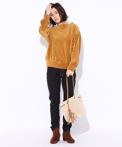 niko and...（ニコアンド）の「カットコールボリュームプルオーバー【niko and ...】（Tシャツ/カットソー・レディース・ピンク/マスタード/アイボリー/ダークブルー・MEDIUM/LARGE）」の9枚目の写真