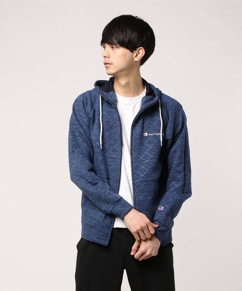 Champion（チャンピオン）の「【Champion/チャンピオン】メンズ Wrap-Air ジップパーカー アクションスタイル（パーカー・メンズ・ネイビー/オフホワイト/ブラック/グレー・LARGE/MEDIUM/X-LARGE）」の4枚目の写真