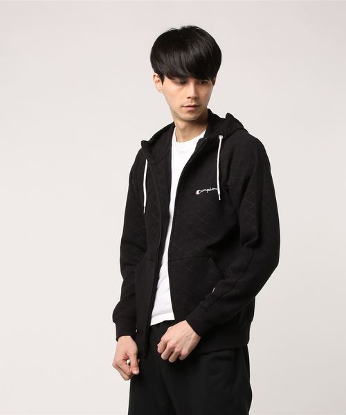 Champion（チャンピオン）の「【Champion/チャンピオン】メンズ Wrap-Air ジップパーカー アクションスタイル（パーカー・メンズ・ネイビー/オフホワイト/ブラック/グレー・LARGE/MEDIUM/X-LARGE）」の2枚目の写真