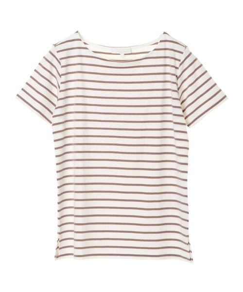 AMERICAN HOLIC（アメリカンホリック）の「・60新彊綿スムース ボートネックTEE★（Tシャツ/カットソー・レディース・サックスブルー/ラベンダー/ネイビー/その他25/チャコールグレー/その他26/オフホワイト/グレー系その他・M/L）」の10枚目の写真