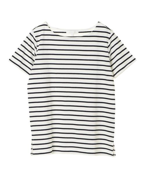 AMERICAN HOLIC（アメリカンホリック）の「・60新彊綿スムース ボートネックTEE★（Tシャツ/カットソー・レディース・サックスブルー/ラベンダー/ネイビー/その他25/チャコールグレー/その他26/オフホワイト/グレー系その他・M/L）」の9枚目の写真