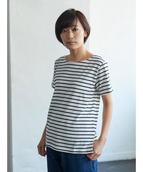 AMERICAN HOLIC（アメリカンホリック）の「・60新彊綿スムース ボートネックTEE★（Tシャツ/カットソー・レディース・サックスブルー/ラベンダー/ネイビー/その他25/チャコールグレー/その他26/オフホワイト/グレー系その他・M/L）」の12枚目の写真