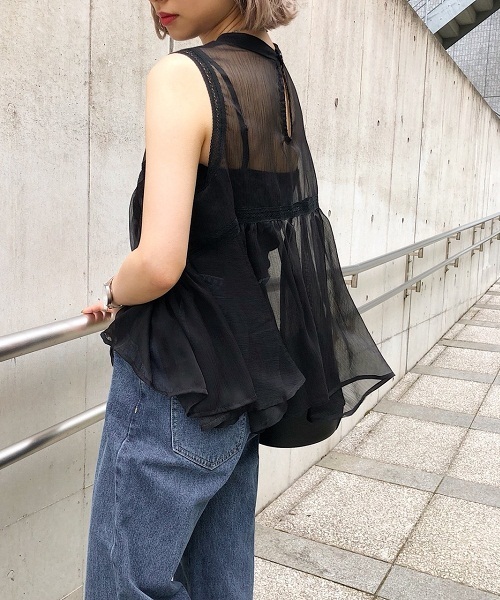 PAGEBOY(ページボーイ)の「ノースリティアードブラウス(シャツ/ブラウス・レディース・オフホワイト/ブラック/ベージュ/ラベンダー・FREE)」の2枚目の写真