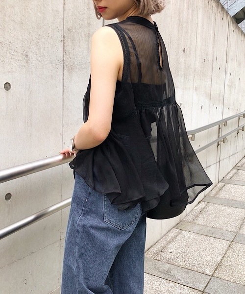 PAGEBOY(ページボーイ)の「ノースリティアードブラウス(シャツ/ブラウス・レディース・オフホワイト/ブラック/ベージュ/ラベンダー・FREE)」の9枚目の写真