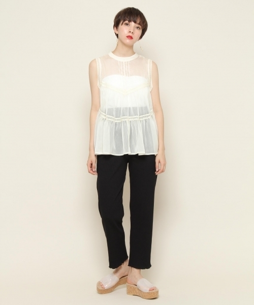 PAGEBOY(ページボーイ)の「ノースリティアードブラウス(シャツ/ブラウス・レディース・オフホワイト/ブラック/ベージュ/ラベンダー・FREE)」の8枚目の写真