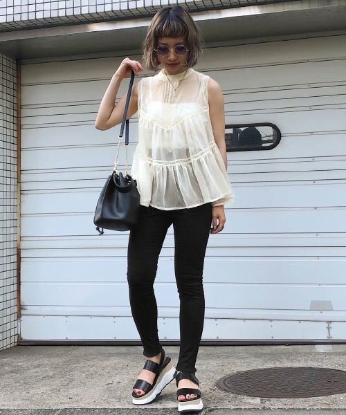 PAGEBOY(ページボーイ)の「ノースリティアードブラウス(シャツ/ブラウス・レディース・オフホワイト/ブラック/ベージュ/ラベンダー・FREE)」の17枚目の写真