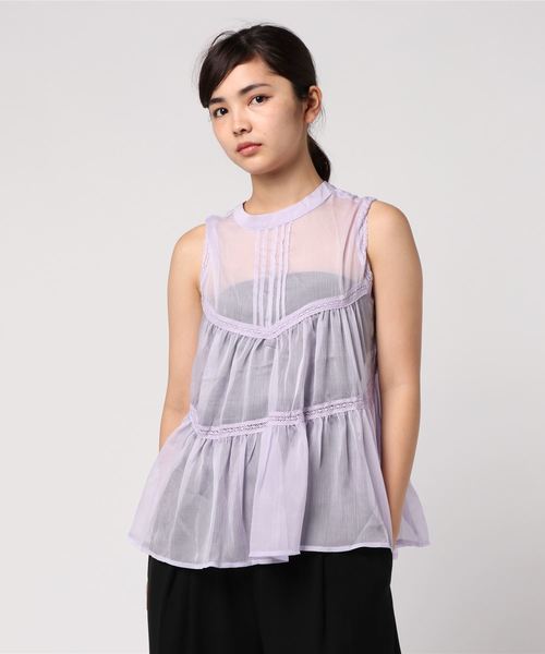 PAGEBOY(ページボーイ)の「ノースリティアードブラウス(シャツ/ブラウス・レディース・オフホワイト/ブラック/ベージュ/ラベンダー・FREE)」の4枚目の写真