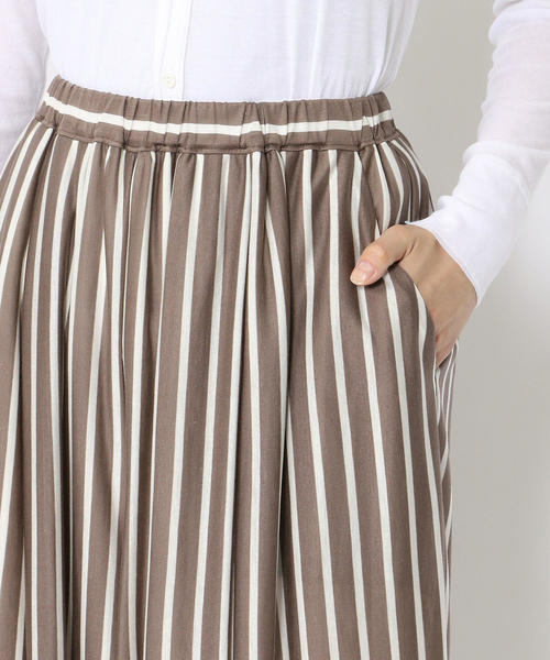 GALERIE VIE（ギャルリー ヴィー）の「テンセルジャージー タックワイドパンツ（その他パンツ・レディース・ネイビー/ベージュ系その他2/カーキ・36/32）」の10枚目の写真