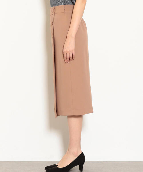 green label relaxing（グリーンレーベルリラクシング）の「CS ラップ タイト スカート（スカート・レディース・ベージュ/パープル・36/38）」の7枚目の写真