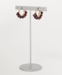 【marinaJEWELRY】14kgf/AAA Garnet wrapped pierced earring