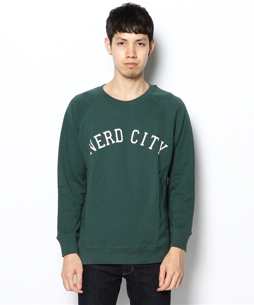 WEGO（ウィゴー）の「WEGO/ロゴプリントスウェット（スウェット・メンズ・ダークグリーン/ワイン・MEDIUM/LARGE）」の3枚目の写真